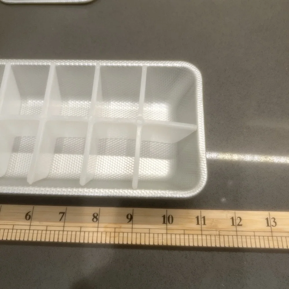 Vintage Set Aluminum Metal Ice Cube Trays 14 Cubes w/Plastic Insert 2 Trays Lot